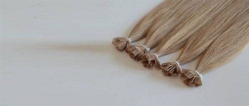 A close up of some hair extensions on top of each other