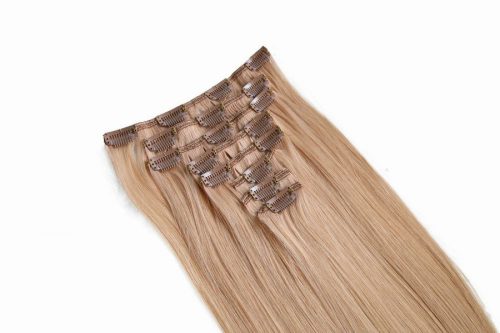 A close up of hair extensions