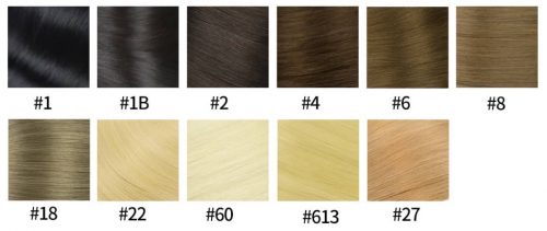 A number of different colors of hair