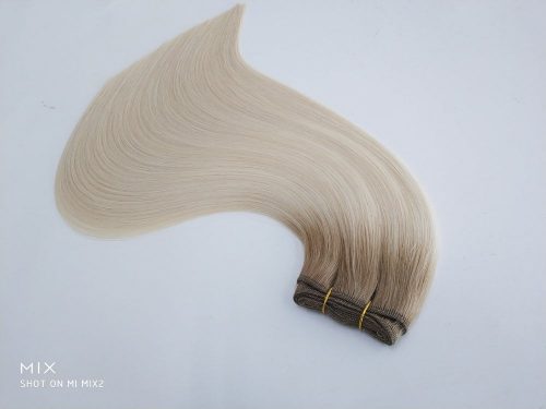 A close up of some hair extensions on a table