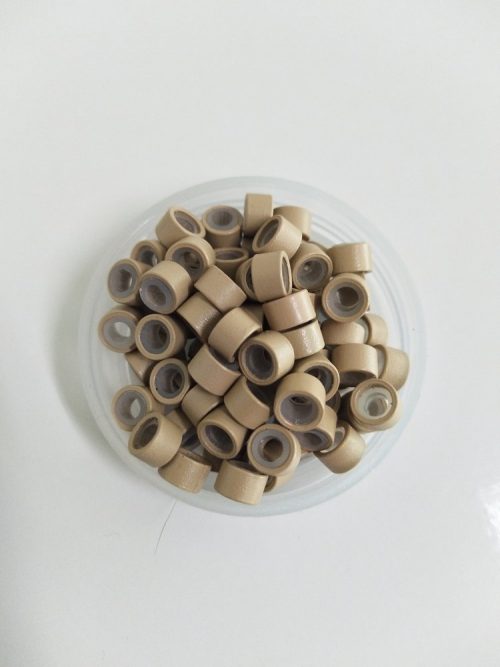 A plate of small rolls of paper tape.